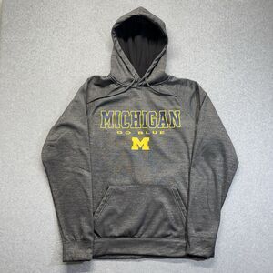 Colosseum Michigan Wolverines Hoodie Men’s Large Gray Pullover Sweatshirt NCAA